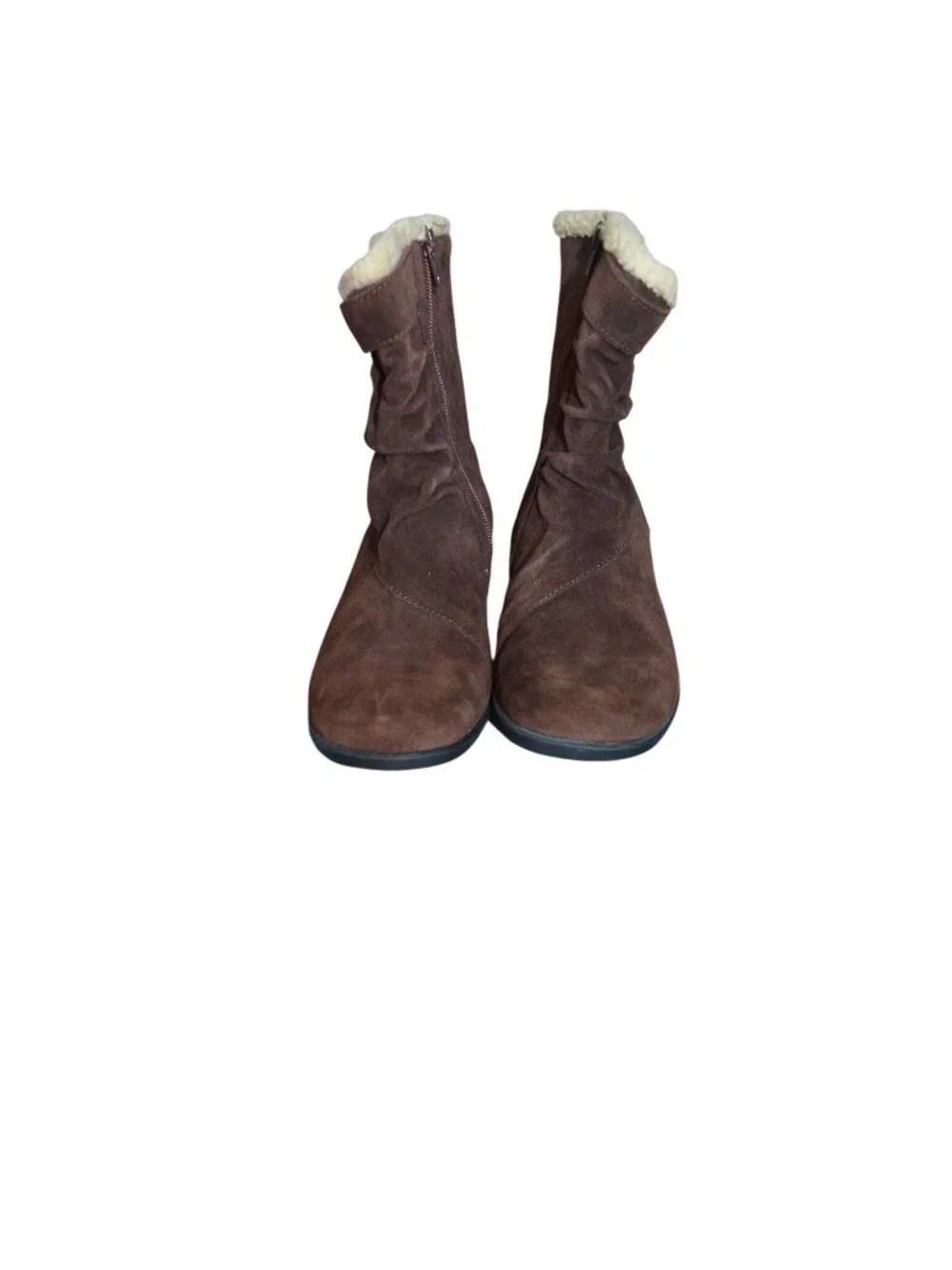 Clarks Bendables Anna Capitol Brown Winter Boots Sherpa Lined Women's Size 7.5